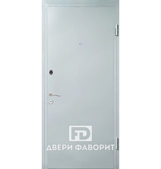 Дверь железная в загородный дом, отделка цинкогрунт